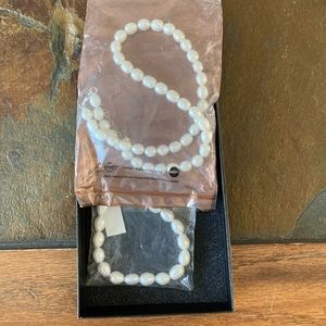 HSN Barogue Cultured Pearl Necklace and Bracelet